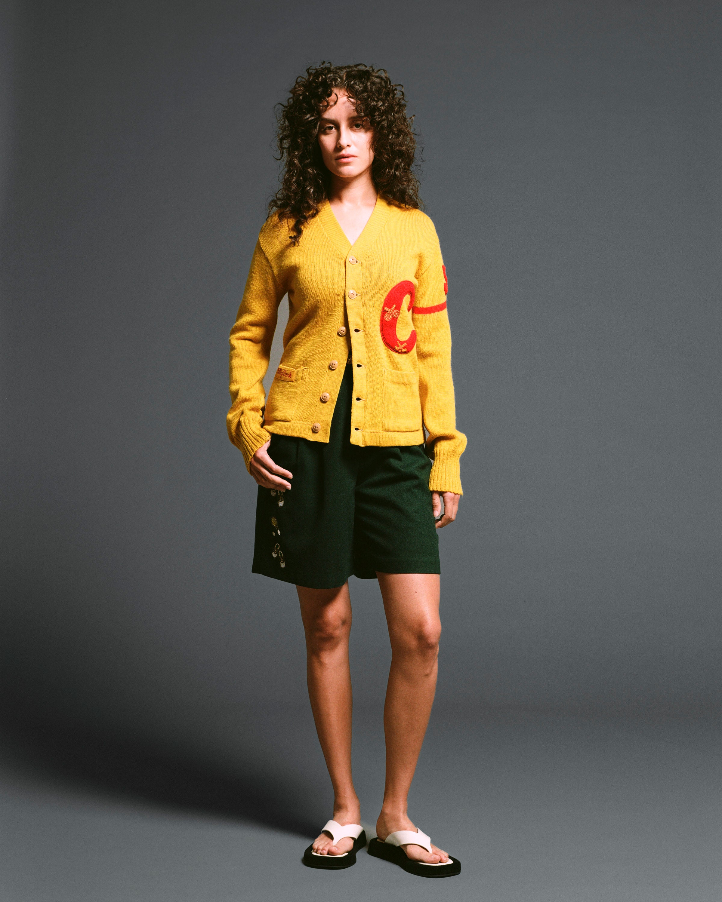 Vintage Knit  Varsity Cardigan