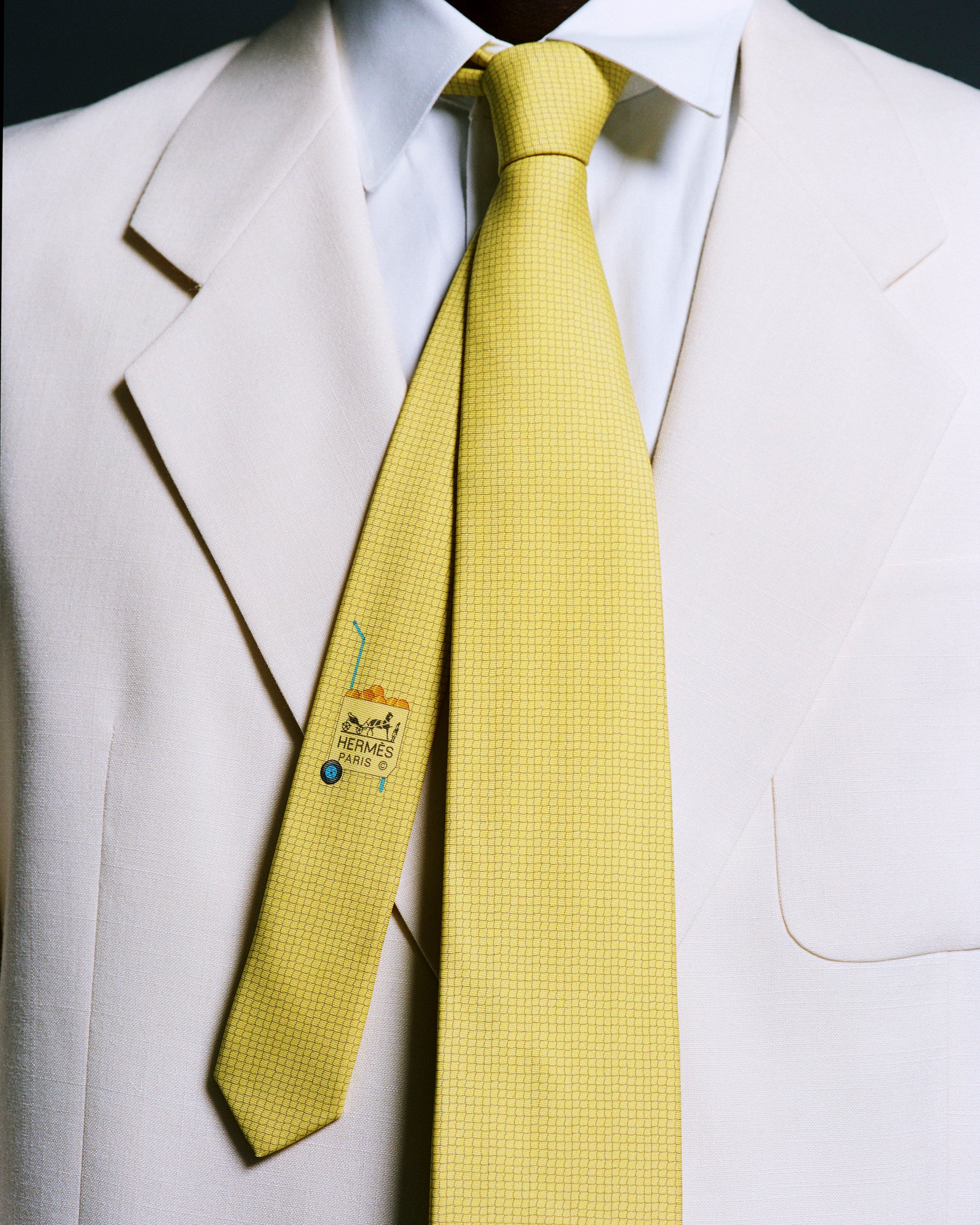 Vintage Hermes Tennis Pattern Tie