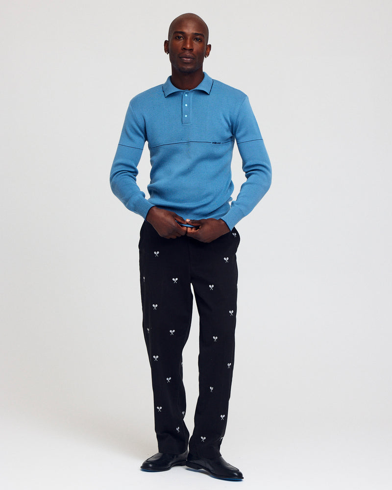 Vintage Head LS Sweater Polo