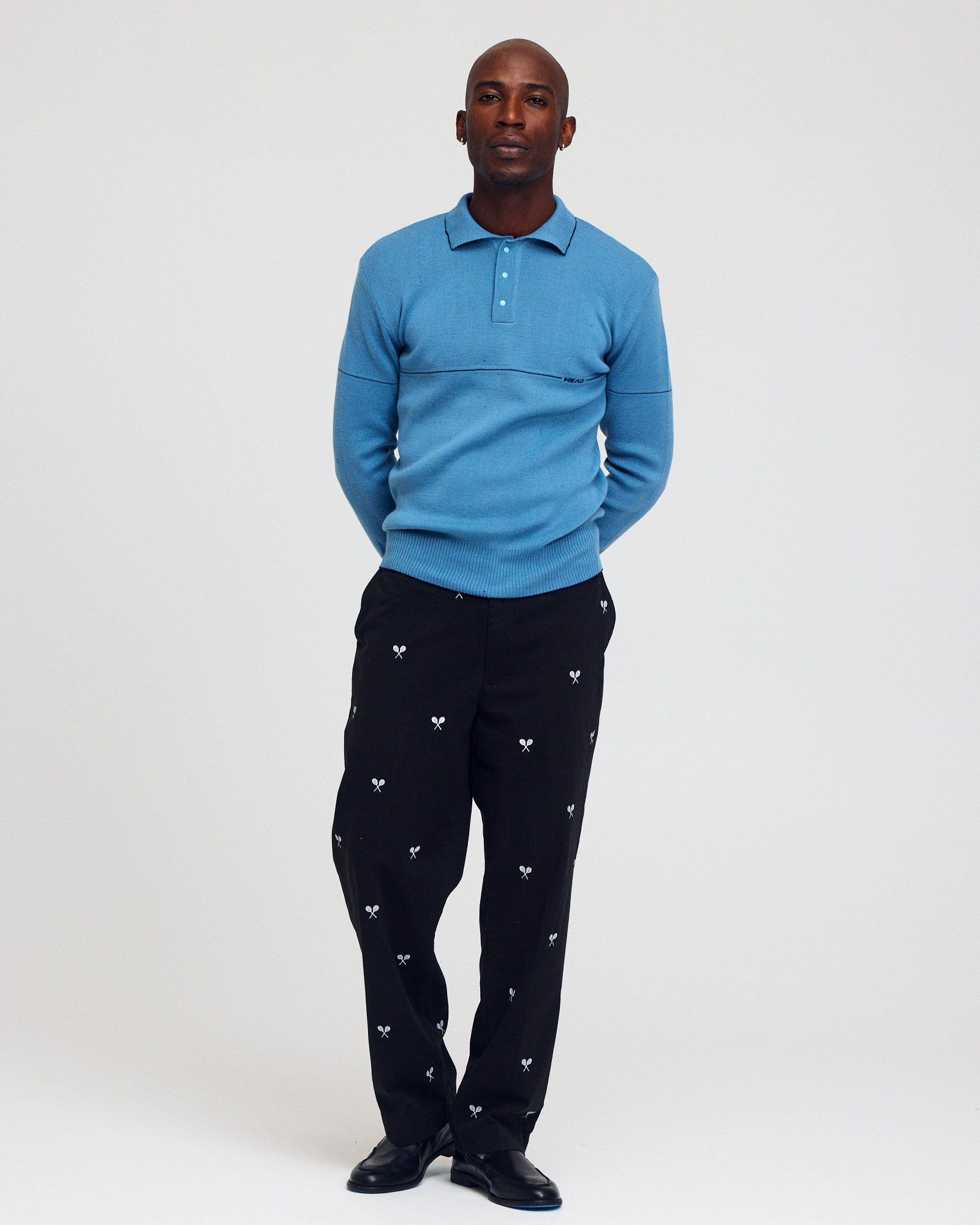 Vintage Head LS Sweater Polo
