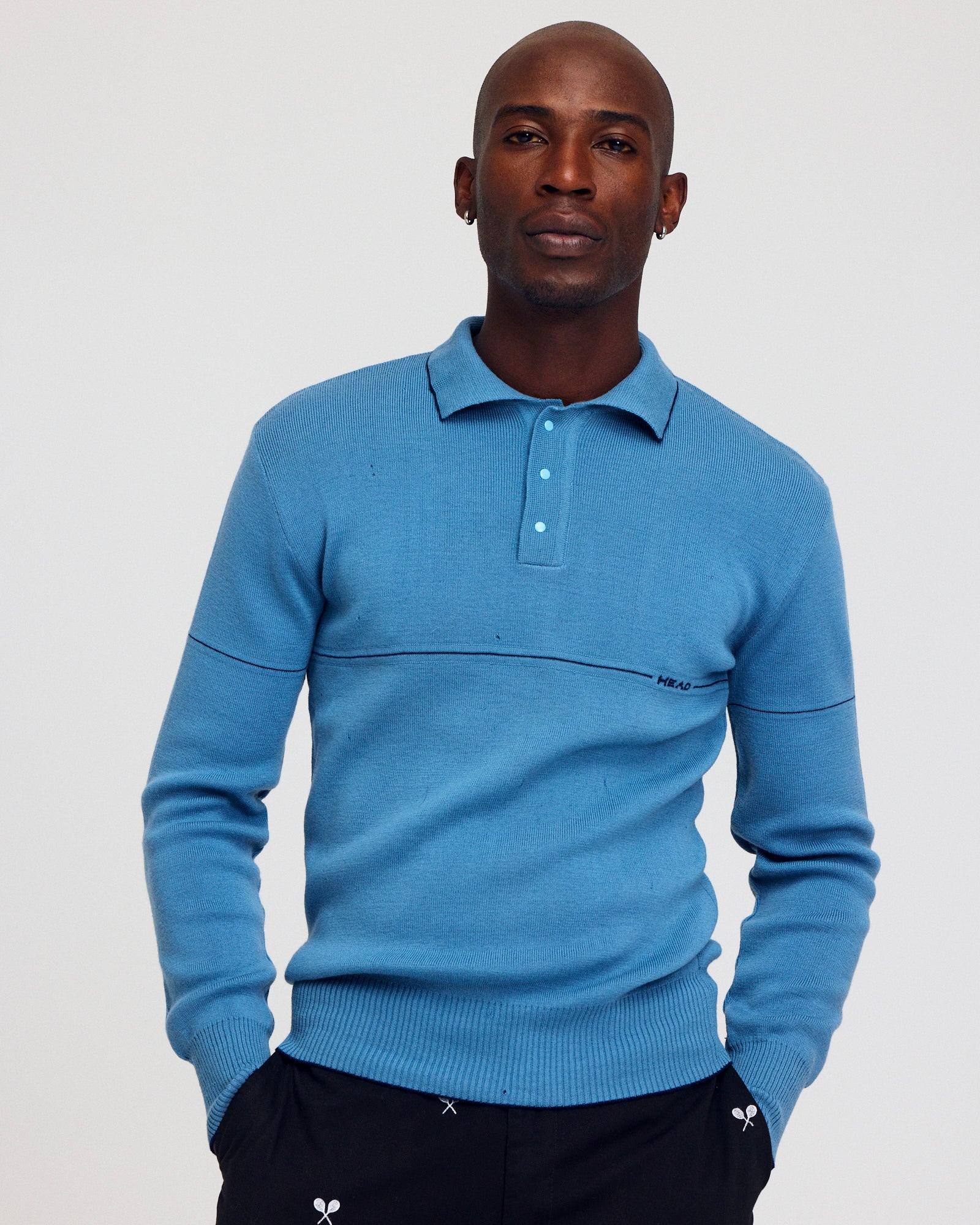 Vintage Head LS Sweater Polo