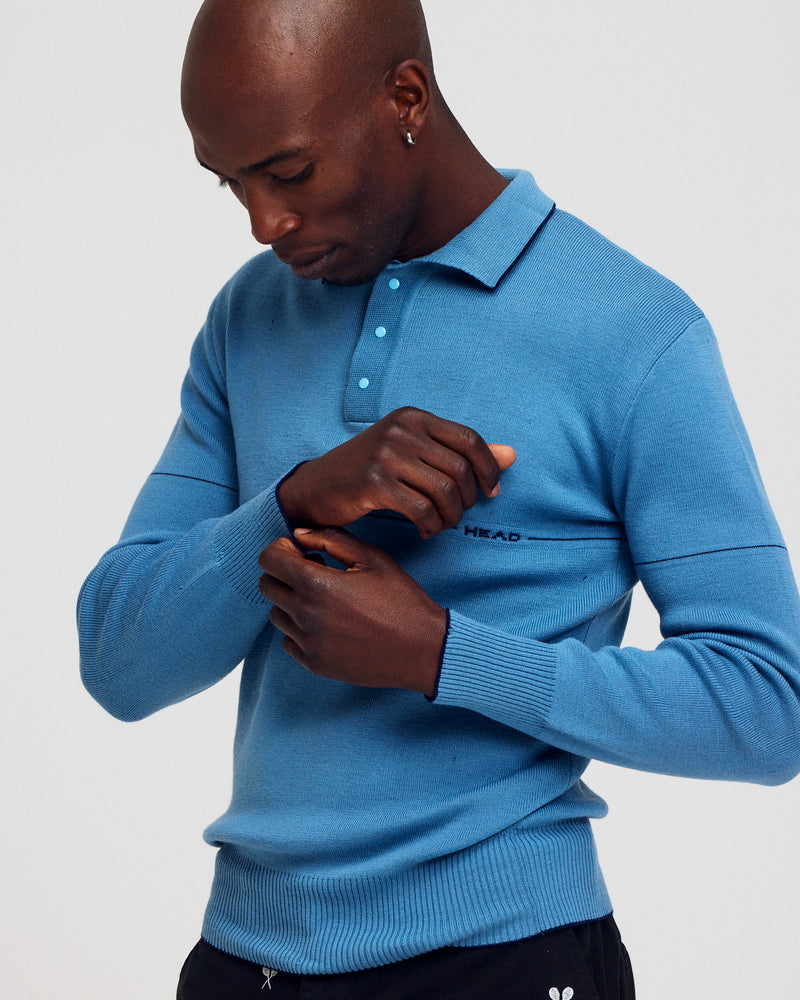 Vintage Head LS Sweater Polo