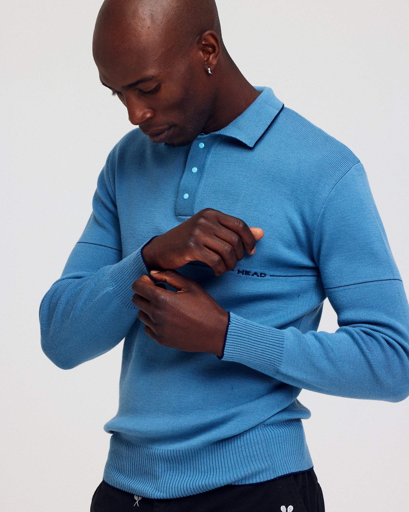 Vintage Head LS Sweater Polo